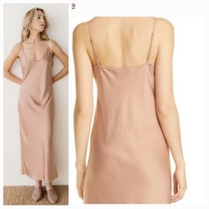 Jenni Kayne XL Everyday Bias Slip Dress Long Tan NEW